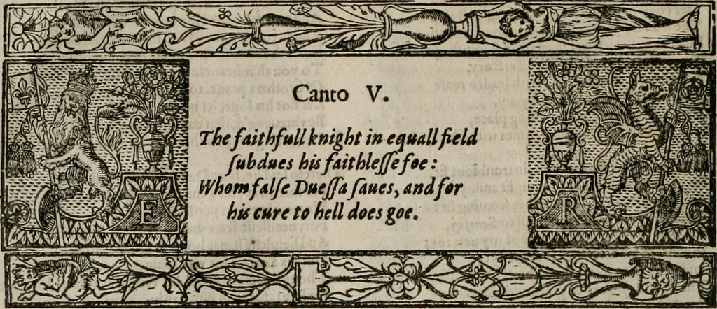 An illustration from The faerie qveen : The shepheards calendar : together with the other works of England's arch-poët, 1611, leaf 27
