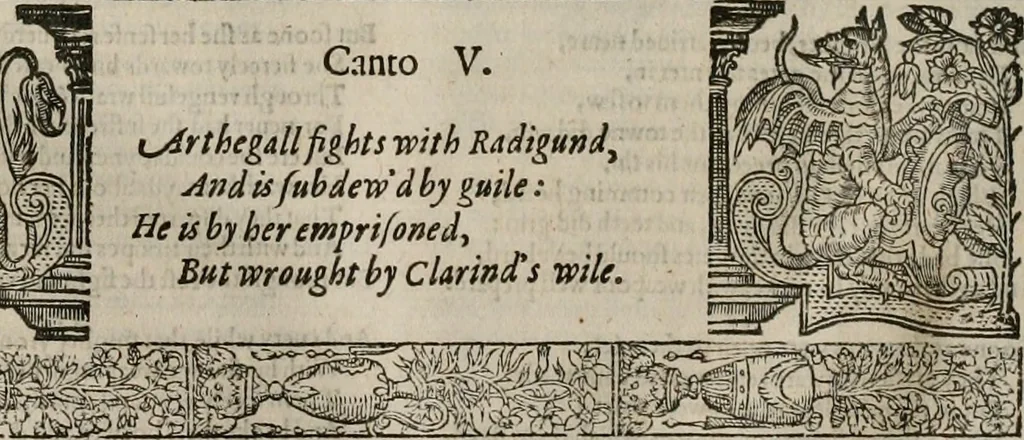An illustration from The faerie qveen : The shepheards calendar : together with the other works of England's arch-poët, 1611, leaf 271