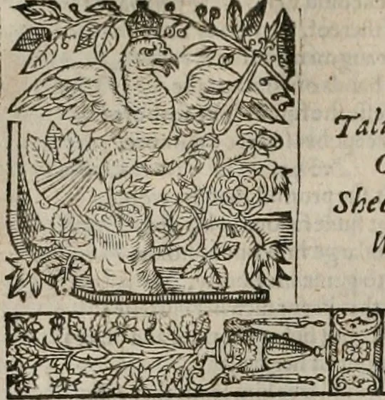 An illustration from The faerie qveen : The shepheards calendar : together with the other works of England's arch-poët, 1611, leaf 277
