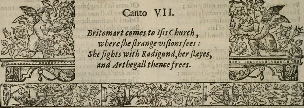 An illustration from The faerie qveen : The shepheards calendar : together with the other works of England's arch-poët, 1611, leaf 281