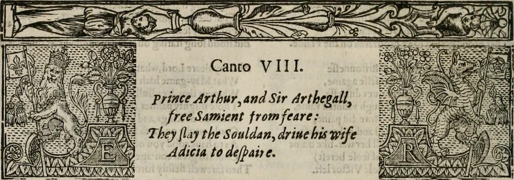 An illustration from The faerie qveen : The shepheards calendar : together with the other works of England's arch-poët, 1611, leaf 285
