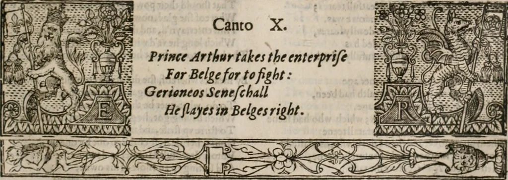 An illustration from The faerie qveen : The shepheards calendar : together with the other works of England's arch-poët, 1611, leaf 294