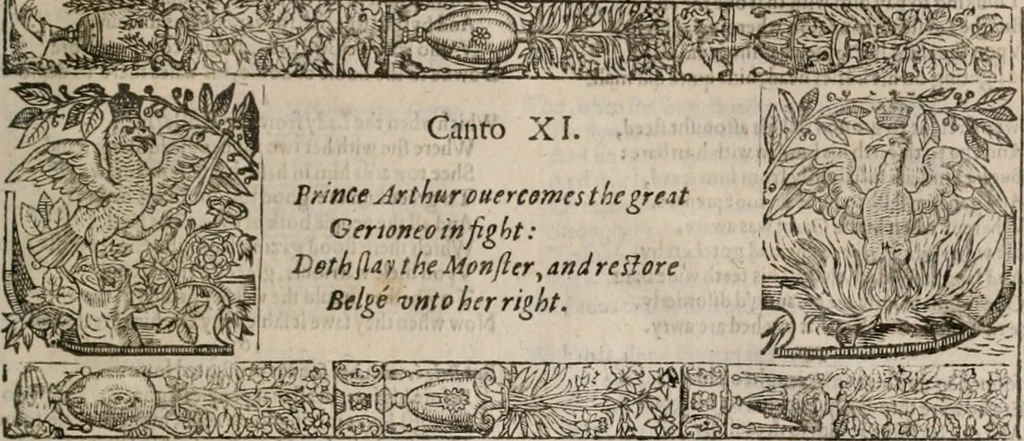 An illustration from The faerie qveen : The shepheards calendar : together with the other works of England's arch-poët, 1611, leaf 298