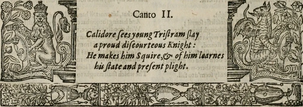 An illustration from The faerie qveen : The shepheards calendar : together with the other works of England's arch-poët, 1611, leaf 313