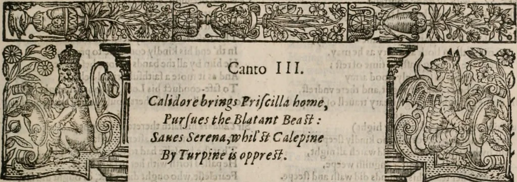 An illustration from The faerie qveen : The shepheards calendar : together with the other works of England's arch-poët, 1611, leaf 318