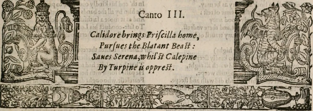 An illustration from The faerie qveen : The shepheards calendar : together with the other works of England's arch-poët, 1611, leaf 318