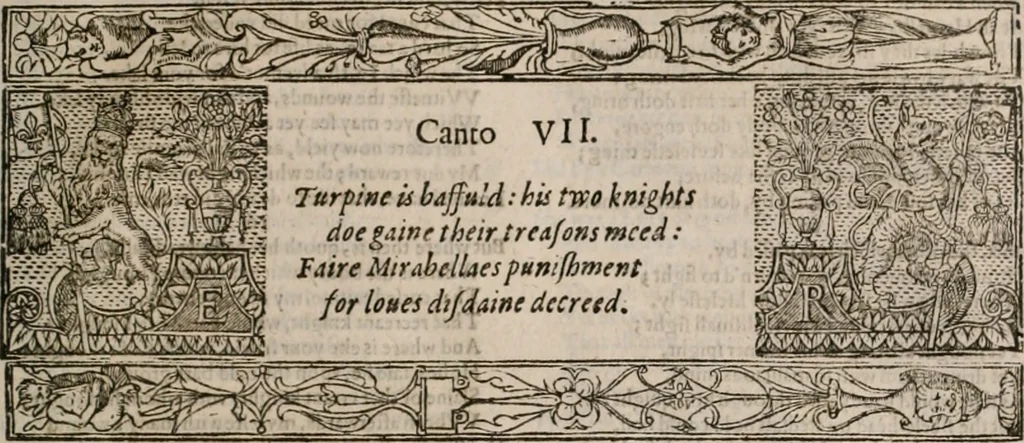 An illustration from The faerie qveen : The shepheards calendar : together with the other works of England's arch-poët, 1611, leaf 334