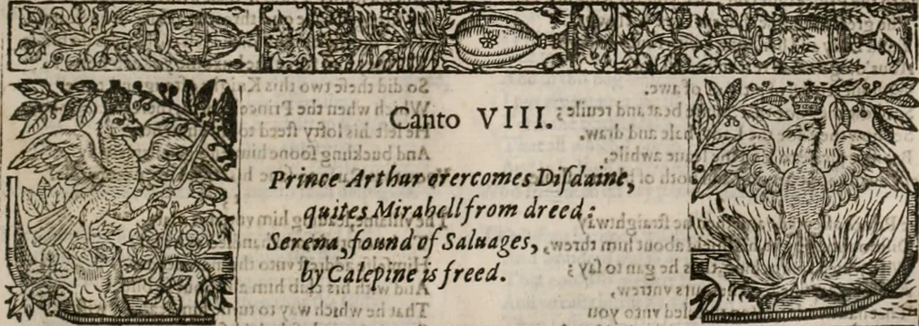 An illustration from The faerie qveen : The shepheards calendar : together with the other works of England's arch-poët, 1611, leaf 338