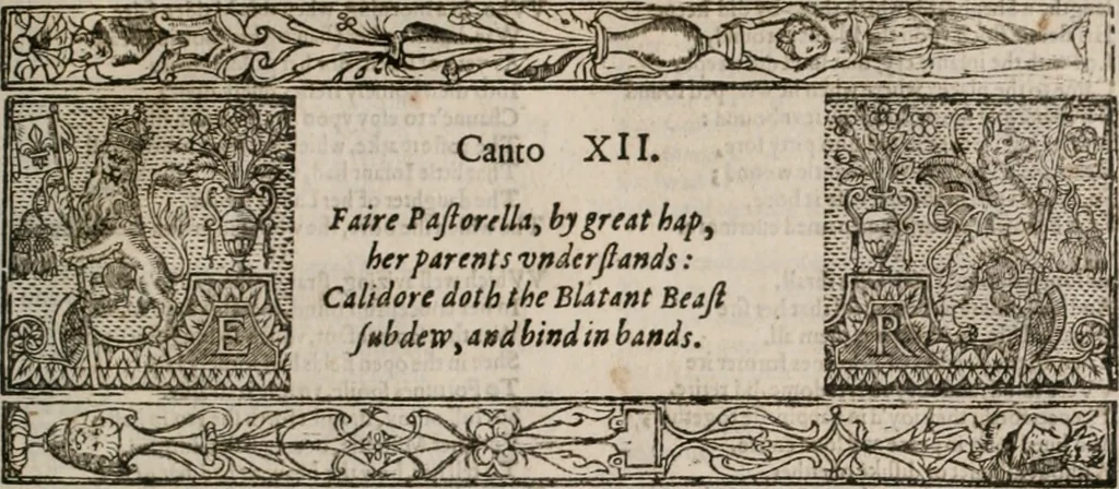 An illustration from The faerie qveen : The shepheards calendar : together with the other works of England's arch-poët, 1611, leaf 356