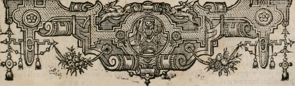 An illustration from The faerie qveen : The shepheards calendar : together with the other works of England's arch-poët, 1611, leaf 386