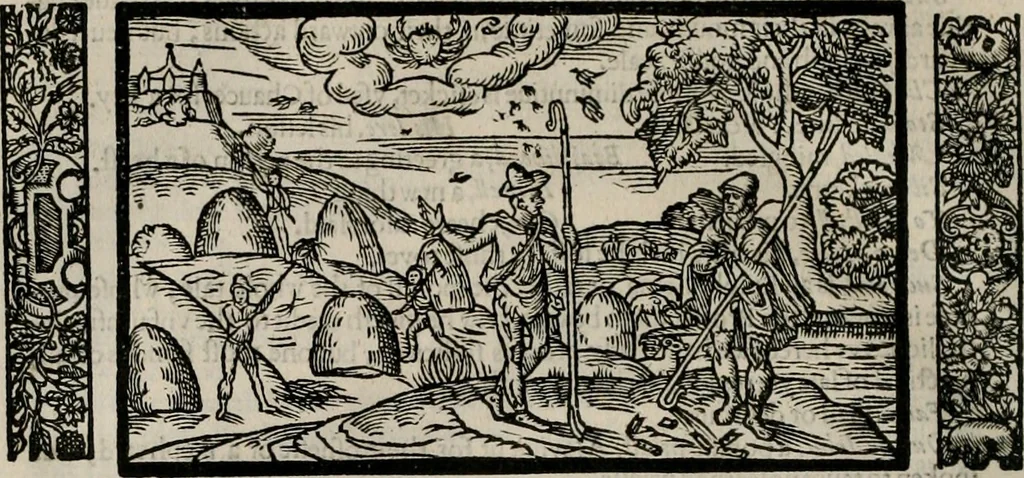 An illustration from The faerie qveen : The shepheards calendar : together with the other works of England's arch-poët, 1611, leaf 409