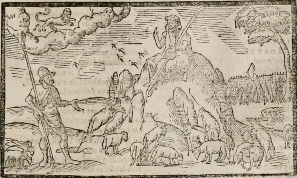 An illustration from The faerie qveen : The shepheards calendar : together with the other works of England's arch-poët, 1611, leaf 412