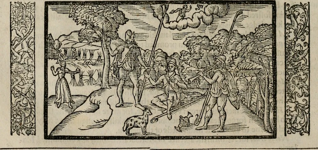 An illustration from The faerie qveen : The shepheards calendar : together with the other works of England's arch-poët, 1611, leaf 417
