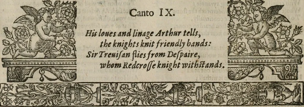 An illustration from The faerie qveen : The shepheards calendar : together with the other works of England's arch-poët, 1611, leaf 45