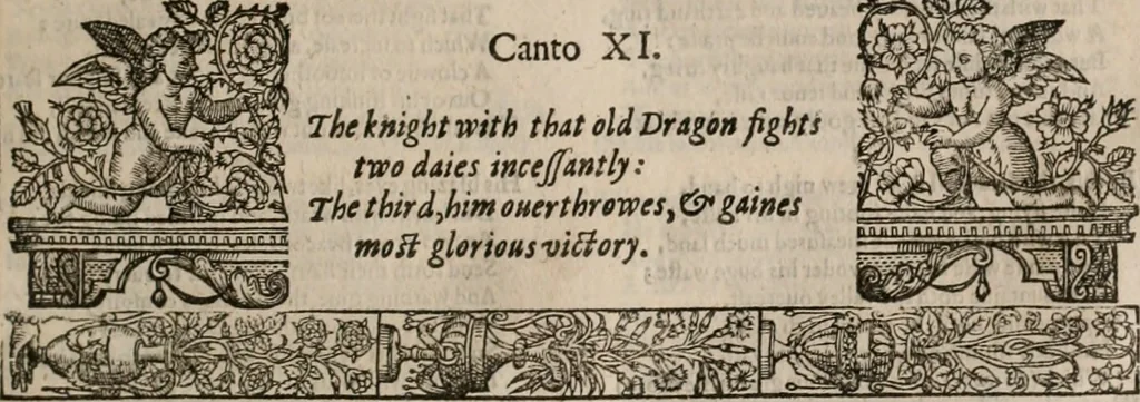An illustration from The faerie qveen : The shepheards calendar : together with the other works of England's arch-poët, 1611, leaf 56