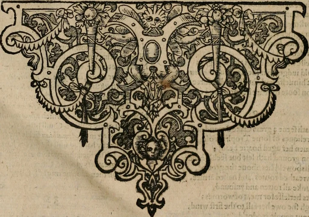 An illustration from The faerie qveen : The shepheards calendar : together with the other works of England's arch-poët, 1611, leaf 575