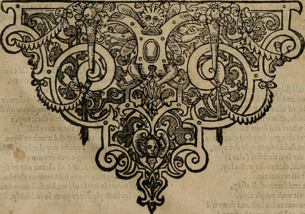 An illustration from The faerie qveen : The shepheards calendar : together with the other works of England's arch-poët, 1611, leaf 593
