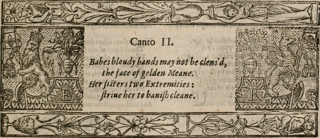 An illustration from The faerie qveen : The shepheards calendar : together with the other works of England's arch-poët, 1611, leaf 72