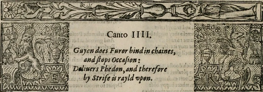 An illustration from The faerie qveen : The shepheards calendar : together with the other works of England's arch-poët, 1611, leaf 81