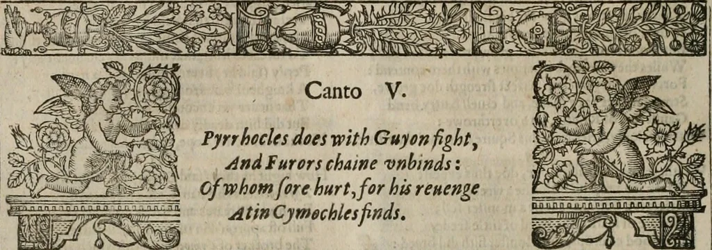 An illustration from The faerie qveen : The shepheards calendar : together with the other works of England's arch-poët, 1611, leaf 85