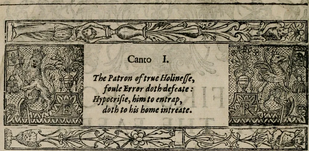 An illustration from The faerie qveen : The shepheards calendar : together with the other works of England's arch-poët, 1611, leaf 9