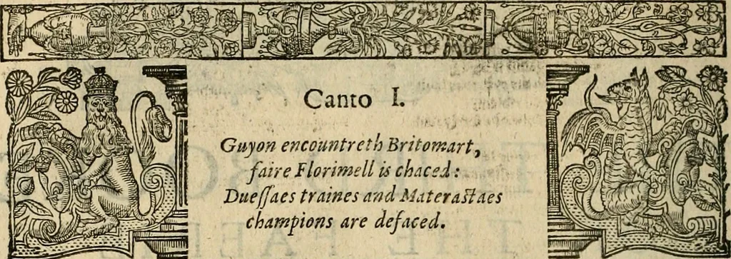 An illustration from The faerie qveen : The shepheards calendar : together with the other works of England's arch-poët, 1611, leaf 141