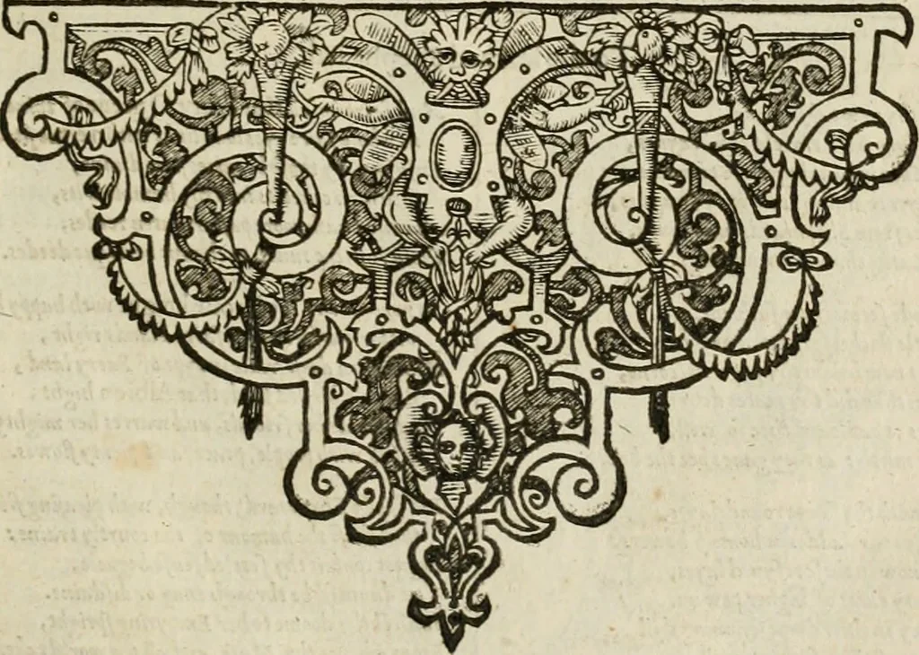 An illustration from The faerie qveen : The shepheards calendar : together with the other works of England's arch-poët, 1611, leaf 202