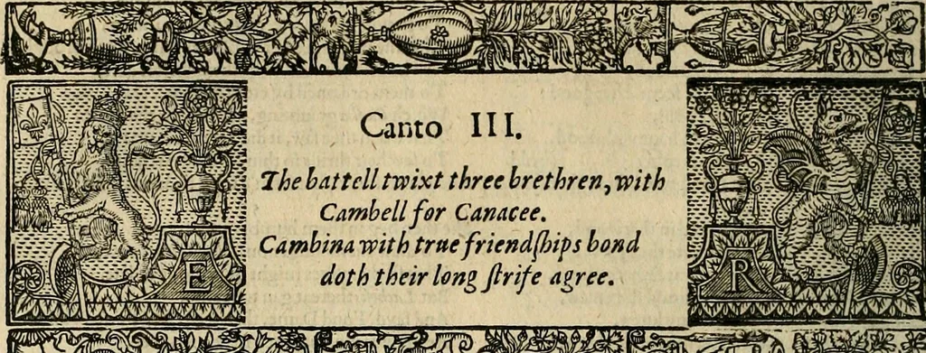 An illustration from The faerie qveen : The shepheards calendar : together with the other works of England's arch-poët, 1611, leaf 217