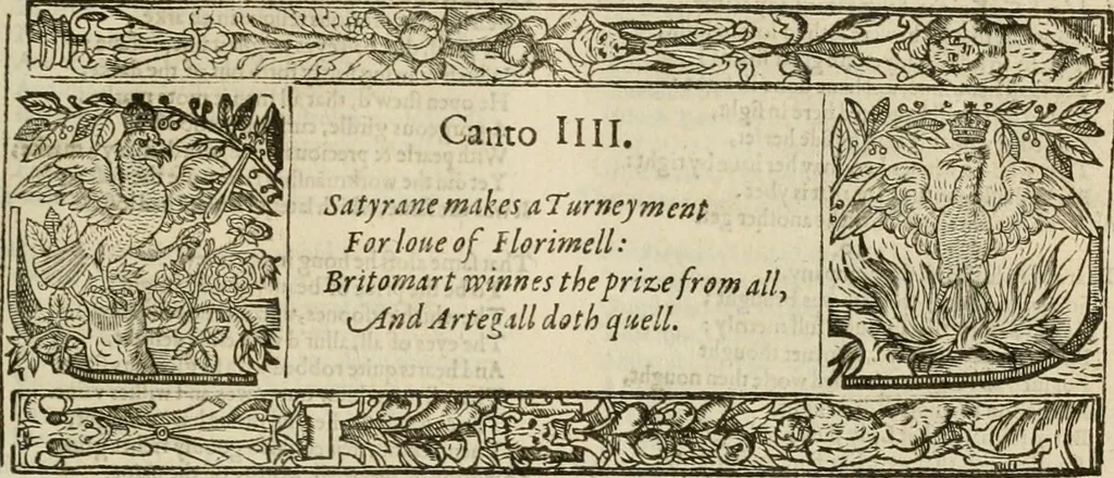 An illustration from The faerie qveen : The shepheards calendar : together with the other works of England's arch-poët, 1611, leaf 222