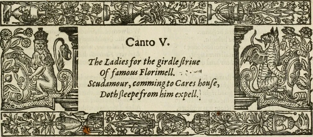 An illustration from The faerie qveen : The shepheards calendar : together with the other works of England's arch-poët, 1611, leaf 226