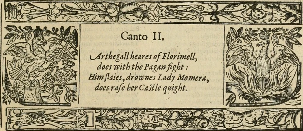 An illustration from The faerie qveen : The shepheards calendar : together with the other works of England's arch-poët, 1611, leaf 268