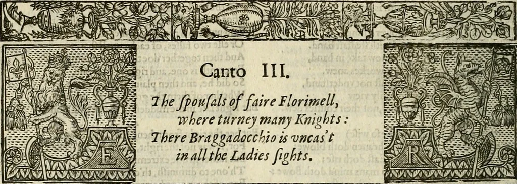 An illustration from The faerie qveen : The shepheards calendar : together with the other works of England's arch-poët, 1611, leaf 273