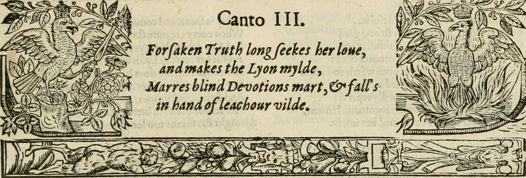An illustration from The faerie qveen : The shepheards calendar : together with the other works of England's arch-poët, 1611, leaf 28