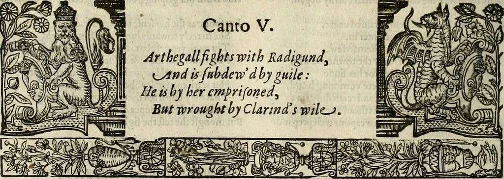 An illustration from The faerie qveen : The shepheards calendar : together with the other works of England's arch-poët, 1611, leaf 281