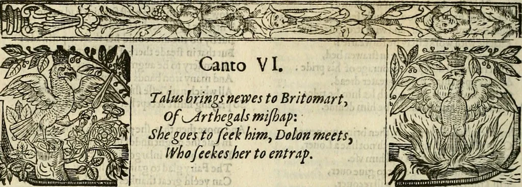 An illustration from The faerie qveen : The shepheards calendar : together with the other works of England's arch-poët, 1611, leaf 287