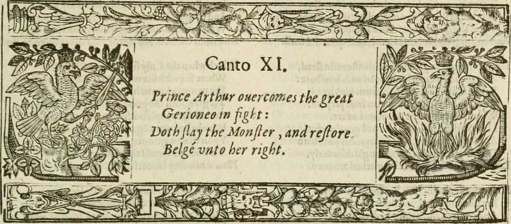 An illustration from The faerie qveen : The shepheards calendar : together with the other works of England's arch-poët, 1611, leaf 308