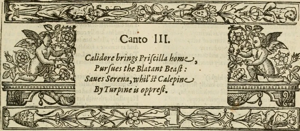 An illustration from The faerie qveen : The shepheards calendar : together with the other works of England's arch-poët, 1611, leaf 328