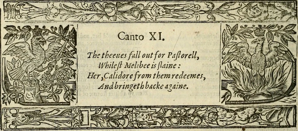 An illustration from The faerie qveen : The shepheards calendar : together with the other works of England's arch-poët, 1611, leaf 361