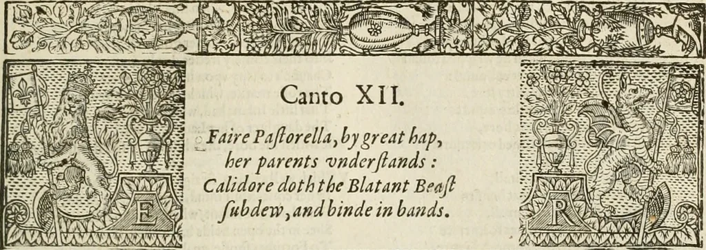 An illustration from The faerie qveen : The shepheards calendar : together with the other works of England's arch-poët, 1611, leaf 366