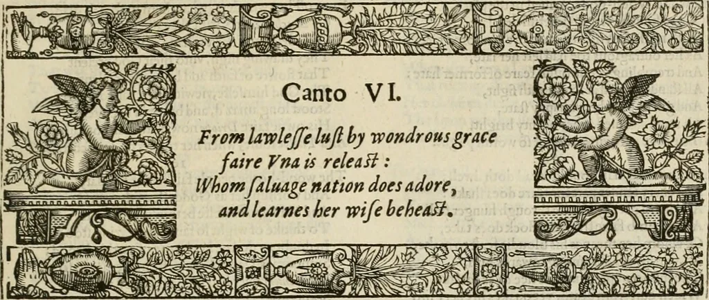 An illustration from The faerie qveen : The shepheards calendar : together with the other works of England's arch-poët, 1611, leaf 42