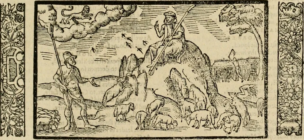 An illustration from The faerie qveen : The shepheards calendar : together with the other works of England's arch-poët, 1611, leaf 426