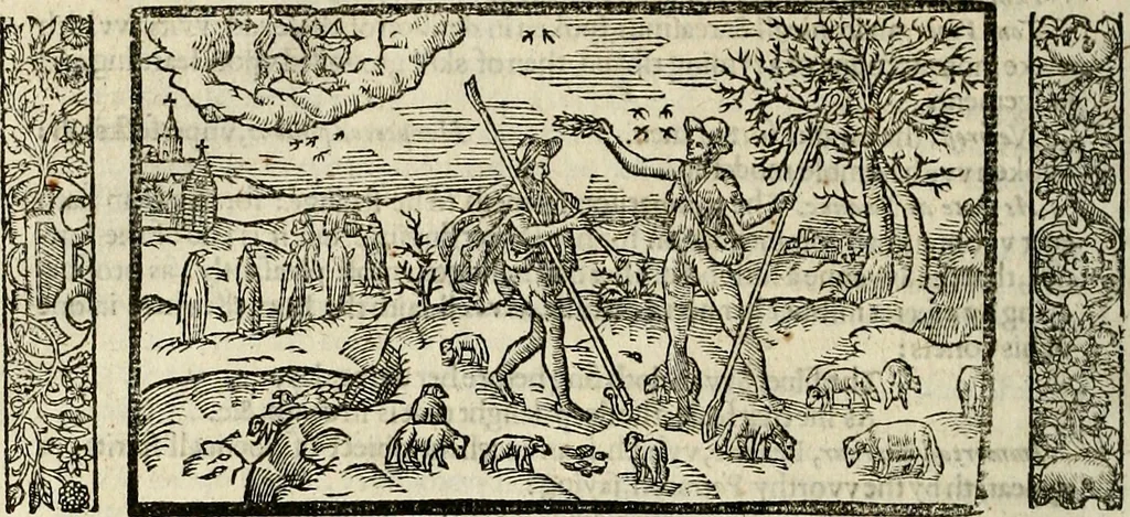 An illustration from The faerie qveen : The shepheards calendar : together with the other works of England's arch-poët, 1611, leaf 445