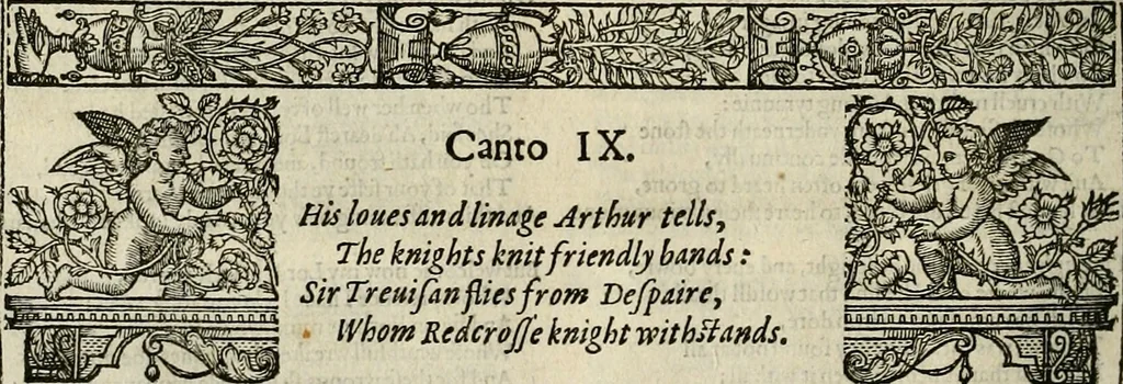 An illustration from The faerie qveen : The shepheards calendar : together with the other works of England's arch-poët, 1611, leaf 55