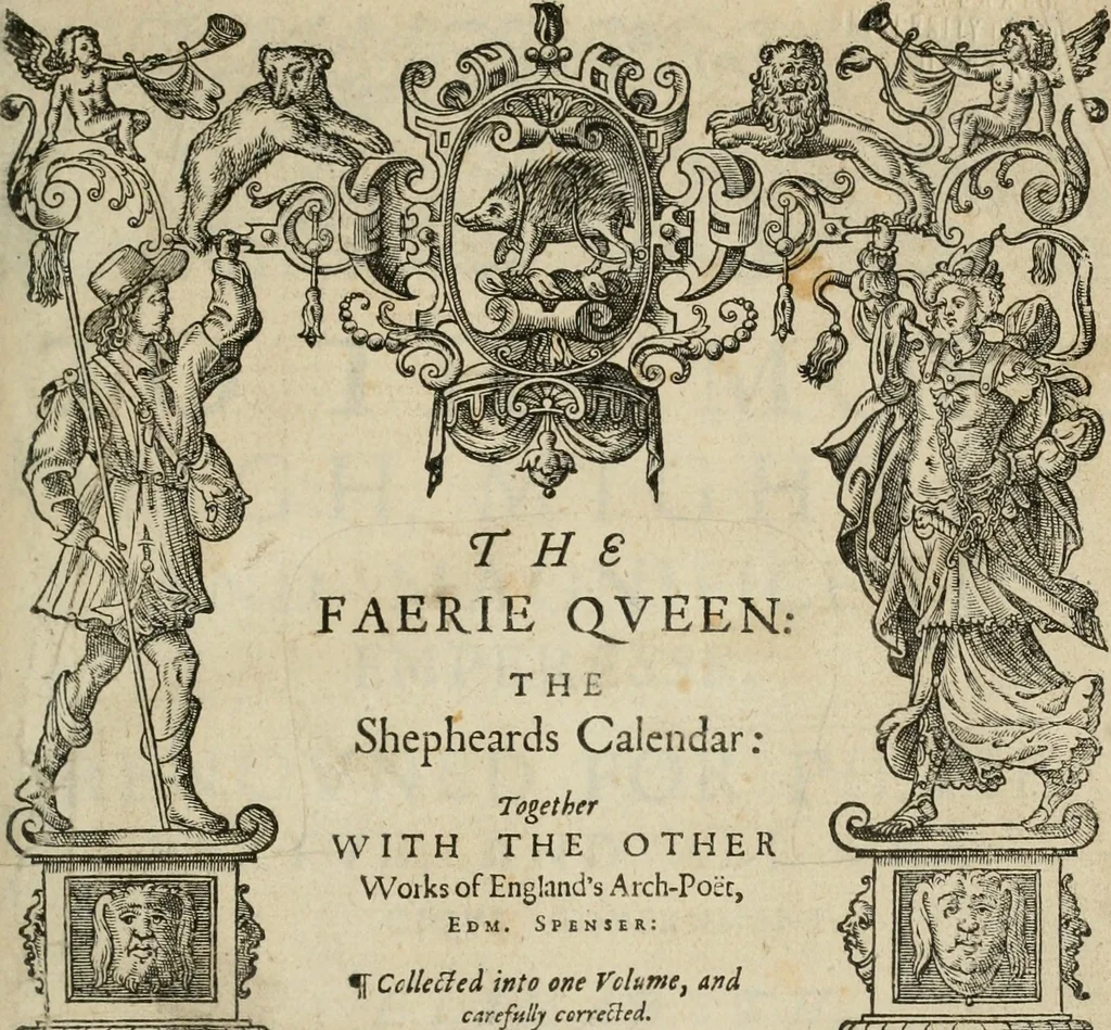 An illustration from The faerie qveen : The shepheards calendar : together with the other works of England's arch-poët, 1611, leaf 6