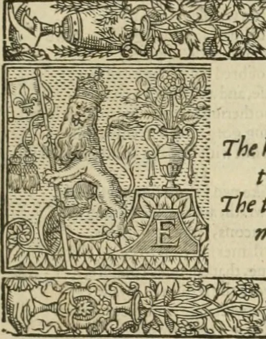 An illustration from The faerie qveen : The shepheards calendar : together with the other works of England's arch-poët, 1611, leaf 66