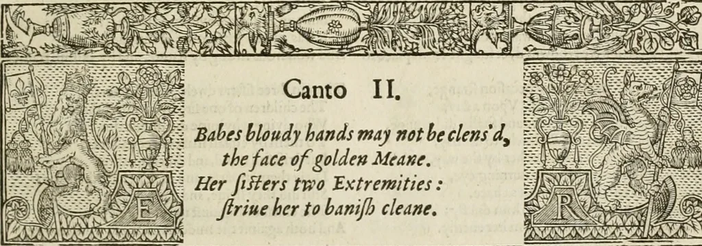 An illustration from The faerie qveen : The shepheards calendar : together with the other works of England's arch-poët, 1611, leaf 82