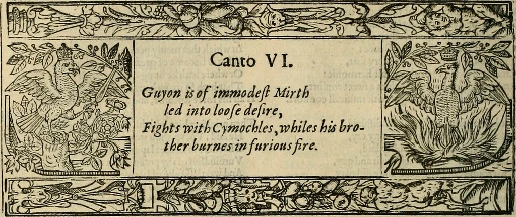 An illustration from The faerie qveen : The shepheards calendar : together with the other works of England's arch-poët, 1611, leaf 99