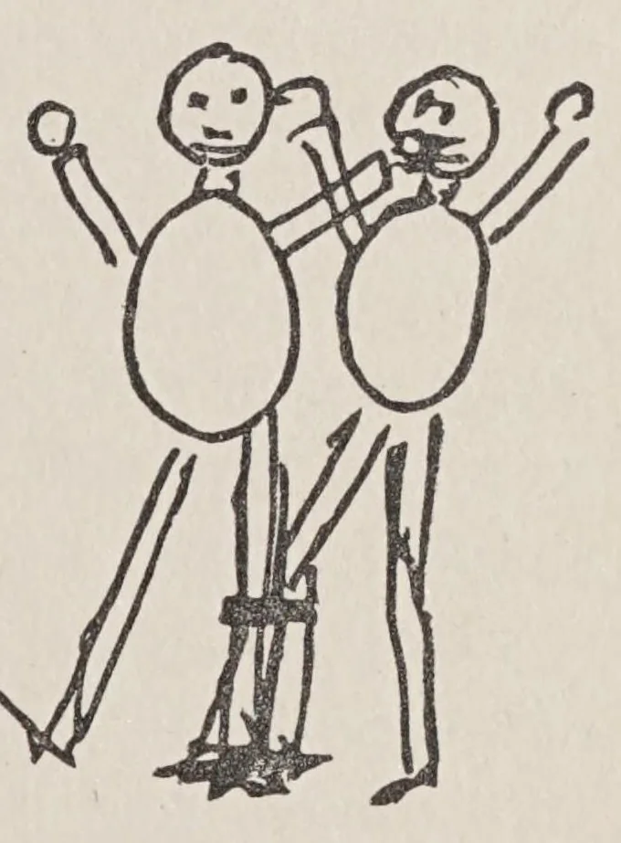 An illustration from Fagots for the fireside : one hundred and fifty games and amusements for evenings at home and social parties, 1894, leaf 123