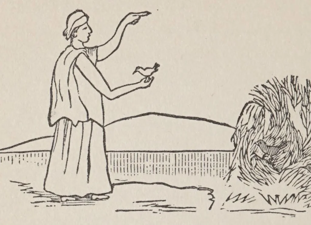 An illustration from Fagots for the fireside : one hundred and fifty games and amusements for evenings at home and social parties, 1894, leaf 158