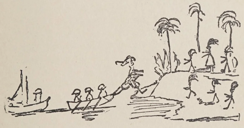 An illustration from Fagots for the fireside : one hundred and fifty games and amusements for evenings at home and social parties, 1894, leaf 21